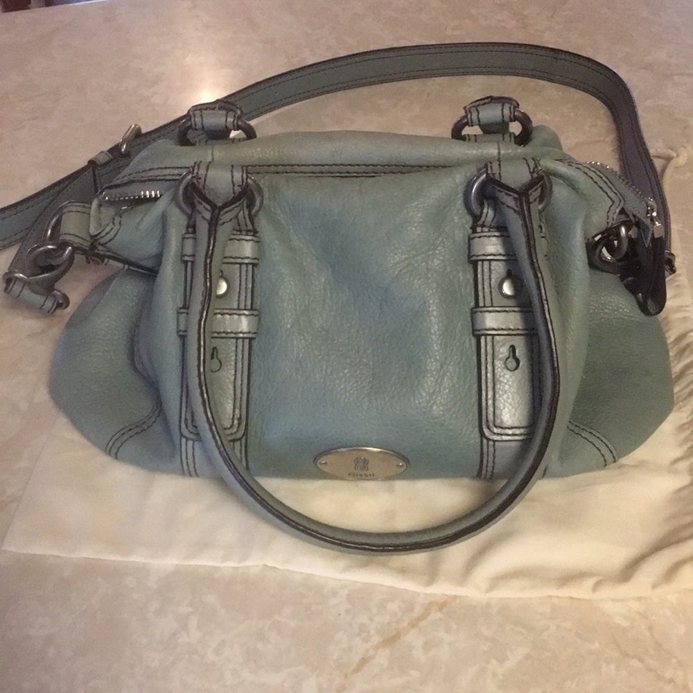 Light blue Fossil Satchel